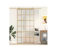 vidaXL Porte coulissante Golden 102,5x205 cm Mat verre ESG et aluminium