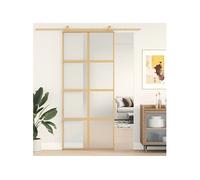 Schuifdeur 90x205 cm mat ESG-glas en aluminium goudkleurig155188