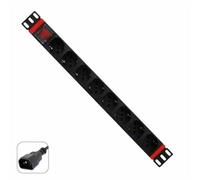 Schuko 19" 8 Prise multiple avec interrupteur marche/arrêt WP WPN-PDU-C01-08