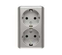Schuko Double prise à poser avec Simon 54 EGSZ2NZ/43