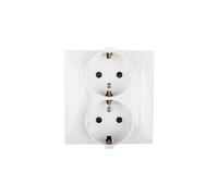Prise double - Kontakt-simon - WMDW-12211N-011 - 16A - IP20 - Blanc