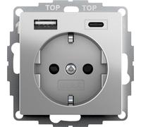 SCHUKO SH USB power supply 2f air conditioning type - Protective contact socket 2459600