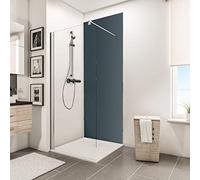 Schulte 1 panneau mural 90 x 210 cm, 3 mm, surface 1.89 m2 anthracite | à coller, résistant aux rayures revêtement salle de bain douche