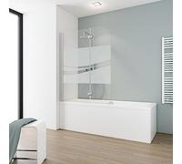Schulte pare baignoire 112x140 cm, 2 volets, argenté réversible verre 5 mm