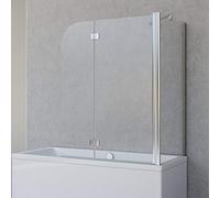 Schulte pare baignoire 112x142 cm + paroi 75 cm chromé réversible 2 volets