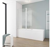 Schulte pare baignoire 115 x 140 blanc 2 volets 75x40cm, réversible, 3mm