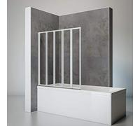 Schulte pare baignoire 115x120 alu-argenté 5 volets sans percer réversible