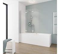Schulte pare baignoire 125 x h.140 cm réversible, argenté 3 volets