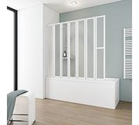 Schulte pare baignoire 159xh.140 blanc 7 volets 27+6 * 22, réversible