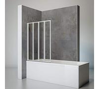 Schulte pare baignoire 93x120 alu-argenté 4 volets sans percer réversible