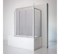 Schulte pare baignoire l.129 x 140 cm + paroi 70 cm argenté réversible 3mm
