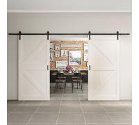Schulte porte coulissante intérieure bois 205x215cm chêne armortisseur | système ouvert amortisseur