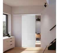 Schulte porte coulissante intérieure verre 102x220 amortisseur softclose | verre trempé 4 mm poignée ronde double softclose