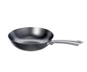 Schulte-Ufer 1460-28 i Iron-Star Poêle wok en fer non revêtue 28 cm Env. 3,30 l Noir/argenté