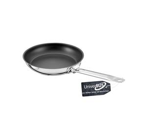 Schulte-Ufer GastroSUS Industar PLUS 163150-24 Poêle à frire en acier inoxydable avec structure de surface Universus pour induction 24 cm