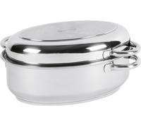 SCHULTE-UFER multi rôtisseur ovale 9 litres Ø38cm acier inoxydable