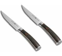 Schulte-Ufer Set de couteaux à steak Riku 2 pièces, couteaux à viande, couteaux, lame en acier, manche en bois lamellé, 61623