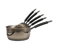 Schumann Professionnel - Lot de 5 Casseroles Gamme Eternelle - Compatibles Tous feux dont Induction - Acier Inoxydable sans PFOA - Poignées Accroche Confort en Silicone 12/14/16/18/20cm