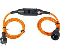 Schwabe 45458 PRCDS Rallonge de sécurité 3 m H07BQF M Orange IP44 pour chantier
