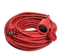 Schwabe 60262 Rallonge électrique Câble caoutchouc rouge 20m H05RRF 3G1,5 Extérieur / IP44 (Import Allemagne)