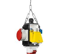 Schwabe 60766 III DAT + Cube de courant électrique pour chantiers avec raccord pneumatique et prise réseau Protection IP 44