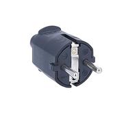 Schwabe 62222 Fiche électrique mâle avec Terre PVC 230 V Noir