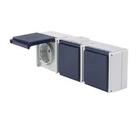 as - Schwabe 62464 Aufputz-Steckdose IP54 Grau (62464)