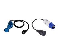 Schwabe Câble Adaptateur CEE Caravan 230 V / 16 A CEE couplage & fiche de sécurité & Electraline 20848043M Adaptateur pour caravanne, Bleu