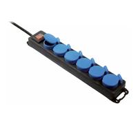 as-Schwabe 38606 as-Schwabe Baustellen 6-fach Steckdosenleiste mit Schalter 1,5 m schwarz