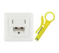 Schwaiger TDU2628532 prise de courant RJ-45 Blanc