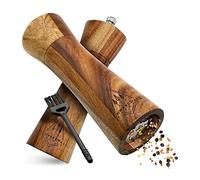 Schwarzwald Spirit Set de Moulin à Poivre et à Sel en Bois d'Acacia - Salières et Poivrières Manuelles, Rangement et Organisation de Cuisine - 16,5 cm