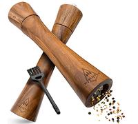 Schwarzwald Spirit Set de Moulin à Poivre et à Sel en Bois d'Acacia - Salières et Poivrières Manuelles, Rangement et Organisation de Cuisine - 25,5 cm