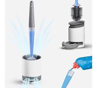 SCHWEGLER.online® | Brosse WC en silicone rechargeable avec nettoyant WC - Brosse WC en silicone avec support mural inclus