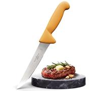 Schwertkrone® Couteau Boucher Professionnel 21 cm [MADE IN GERMANY SOLINGEN] - Couteau a Desosser - de Boucher en Acier Inoxydable - à Lame Droite - de Découpe