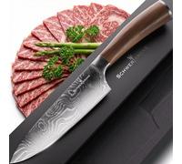 Schwertkrone Couteau de Chef Premium 20cm - Acier Inoxydable Durable, Poignée Ergonomique en Noyer, Performance de Coupe Supérieure, Conception Allemande de Solingen