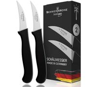 Schwertkrone Ensemble de 2 Couteaux d'Office 6,25cm - Acier Inoxydable, Design Courbe pour Fruits et Légumes, Qualité Supérieure de Solingen