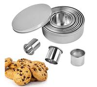 SCHYIDA 11 PCS Emporte Piece Rond, Emporte Pièce Patisserie Cuisine en Acier Inoxydable Cercle a Patisserie pour Pate a Sucre, Pâtisserie, Gâteaux, Beignet, Fondant, Biscuit