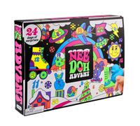 Schylling NeeDoh Calendrier de l'Avent de Noël - 24 Mini Surprises à Squish | Daily Reveal Fun, couleurs vives, textures squishy groovy, mini jouets de 3,17 cm, jeu sensoriel à partir de 3 ans
