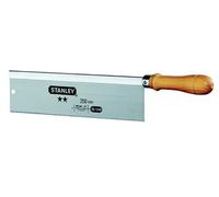 Stanley Scie à araser 1-15-140 – Poignée bois, 250 mm, dos renforcé – Fabriquée en France