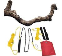 Scie à arbre à longue portée avec corde – 48 pouces – 63 dents – acier au manganèse – scie à chaîne pliable