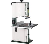 Scie à bande de table 250B, pour bois, moteur en cuivre de 350W, 2 vitesses : 460/1000 m/min, hauteur de coupe 120 mm, inclinaison de la table de -5° à 45°, diamètre du plateau : 250 mm, lame de scie