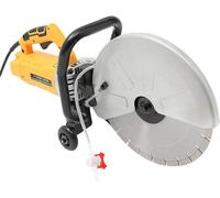 Scie à béton électrique 3000W, 4200 RPM, coupe sèche et humide, avec lame de 350 mm, tuyau d'eau, pompe à eau. Scie à béton pour travaux à sec et à l'eau, idéale pour couper du pavé, de la pierre, du