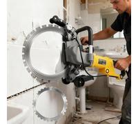 Scie à béton électrique robuste 8000 W, 220 V, avec lame de rechange de 60 cm (23,62 pouces), profondeur de coupe de 49 cm (19,29 pouces), coupe à l'eau sans poussière pour granit,