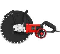 Scie à béton électrique - Scie à rainurer - 4000 W - 3000 tr/min - 220 V CA - Refroidissement par eau avec pompe 12 V 3 A - Charge max. 5800 W - Rouge