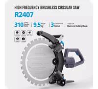 Scie à béton électrique, scie circulaire - coupe-mur et coupe-pierre - lame de 41 cm - profondeur de coupe de 31 cm - fonctionnement manuel avec prise EU - 2700 tr/min - 4500W 220V