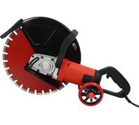 Scie à béton électrique - Scie murale - Scie circulaire 4000 W - Lame diamantée - Refroidissement par pompe à eau - 3000 tr/min - Profondeur de coupe réglable de 16,5 cm - Rouge