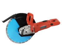 Scie à béton et à carrelage - Scie électrique à diamant 3000 W - 3800 tr/min - Pour carrelage/brique/pierre - Profondeur de coupe 13,5 cm - Double poignée - Coupe à l'eau sans poussière - Rouge