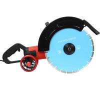 Scie à béton - Tronçonneuse électrique - 220 V - Lame Ø 35,6 cm - Profondeur de coupe 135 mm - Pour béton et crépi - Noir