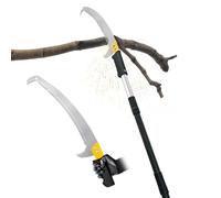 Scie à branches sur perche 2,6 m, scie d’élagage manuelle légère avec manche rallonge en acier inoxydable et lame tranchante, pour couper les branches d’arbres, travaux forestiers, jardin et extérieur