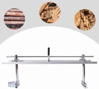 Scie à chaîne - Accessoire de scierie portable 122 cm - Guide pour troncs et planches - Kit - Argent